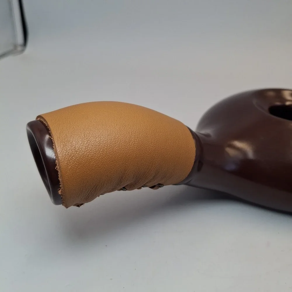 Nuvo Eco Ceramic Handy Coffee Bean Roaster Brown Leather Handle Made in Korea